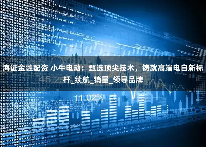 海证金融配资 小牛电动：甄选顶尖技术，铸就高端电自新标杆_续航_销量_领导品牌